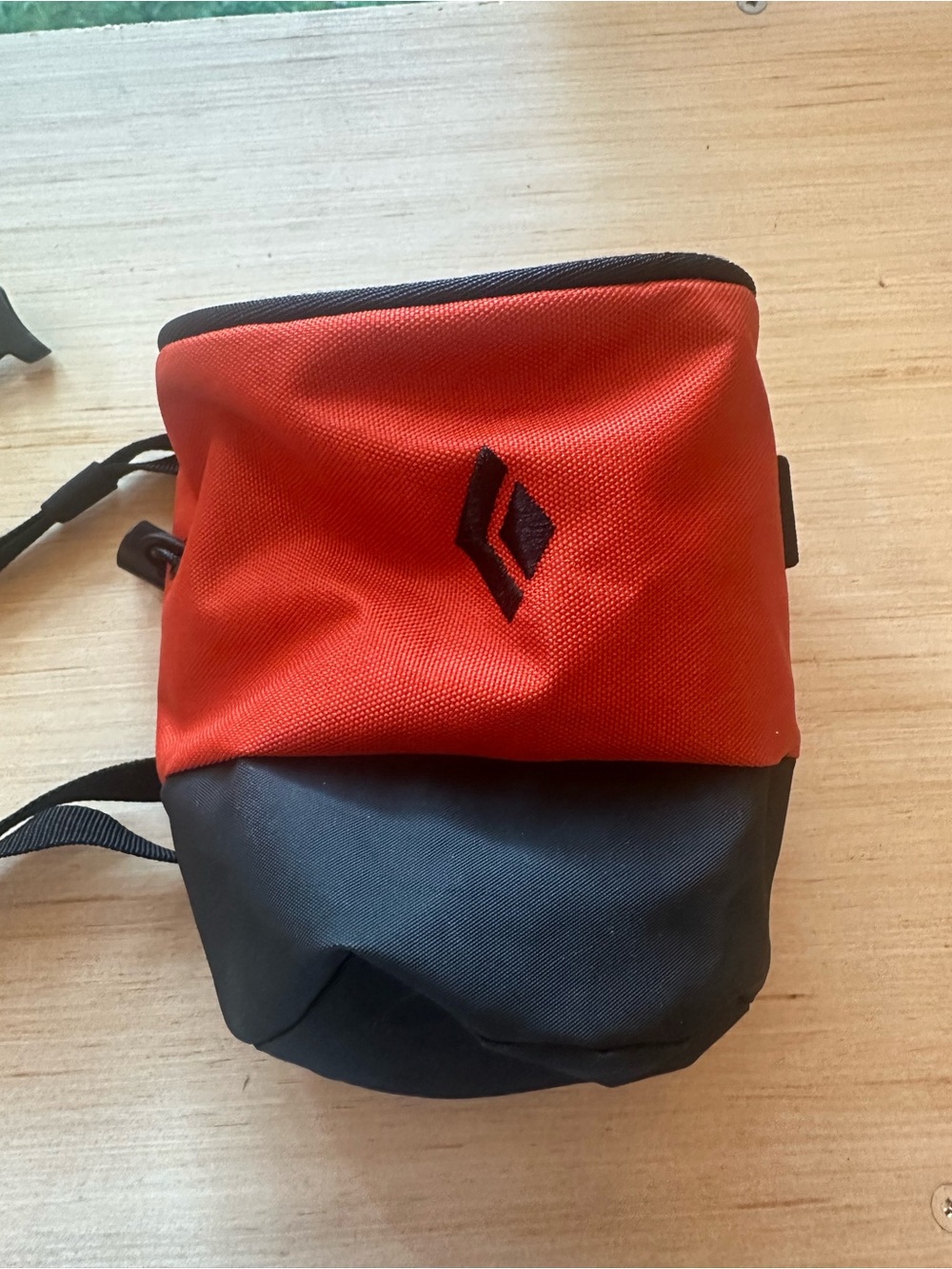 Black Diamond Red and Black Chalk Bag with Logo